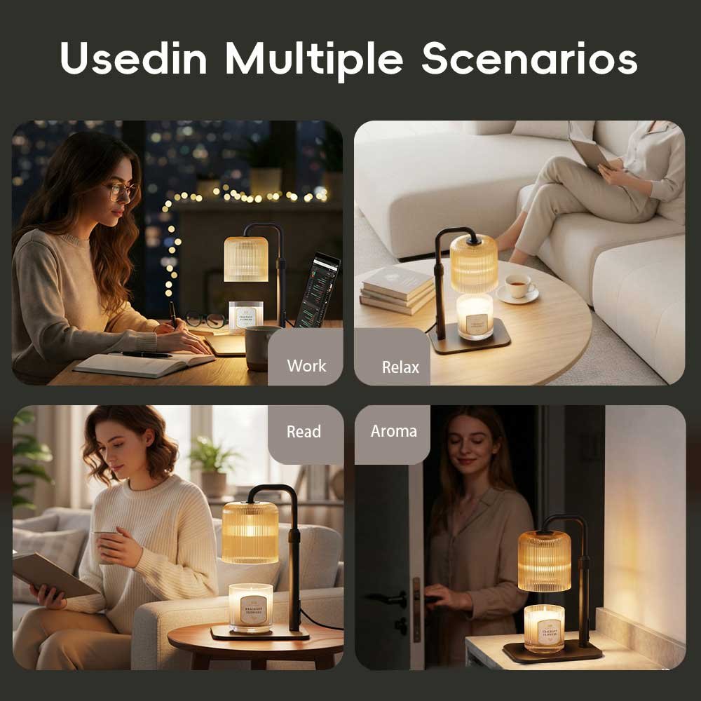 candle aroma warmer lamp with cycle timer
