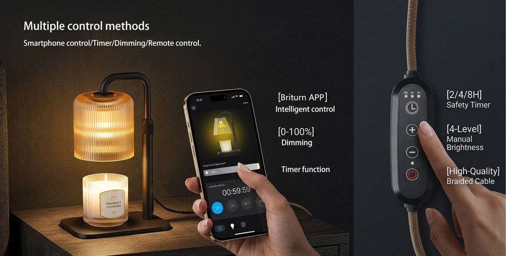candle aroma warmer lamp with cycle timer