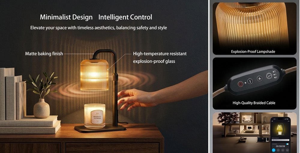 candle aroma warmer lamp with cycle timer
