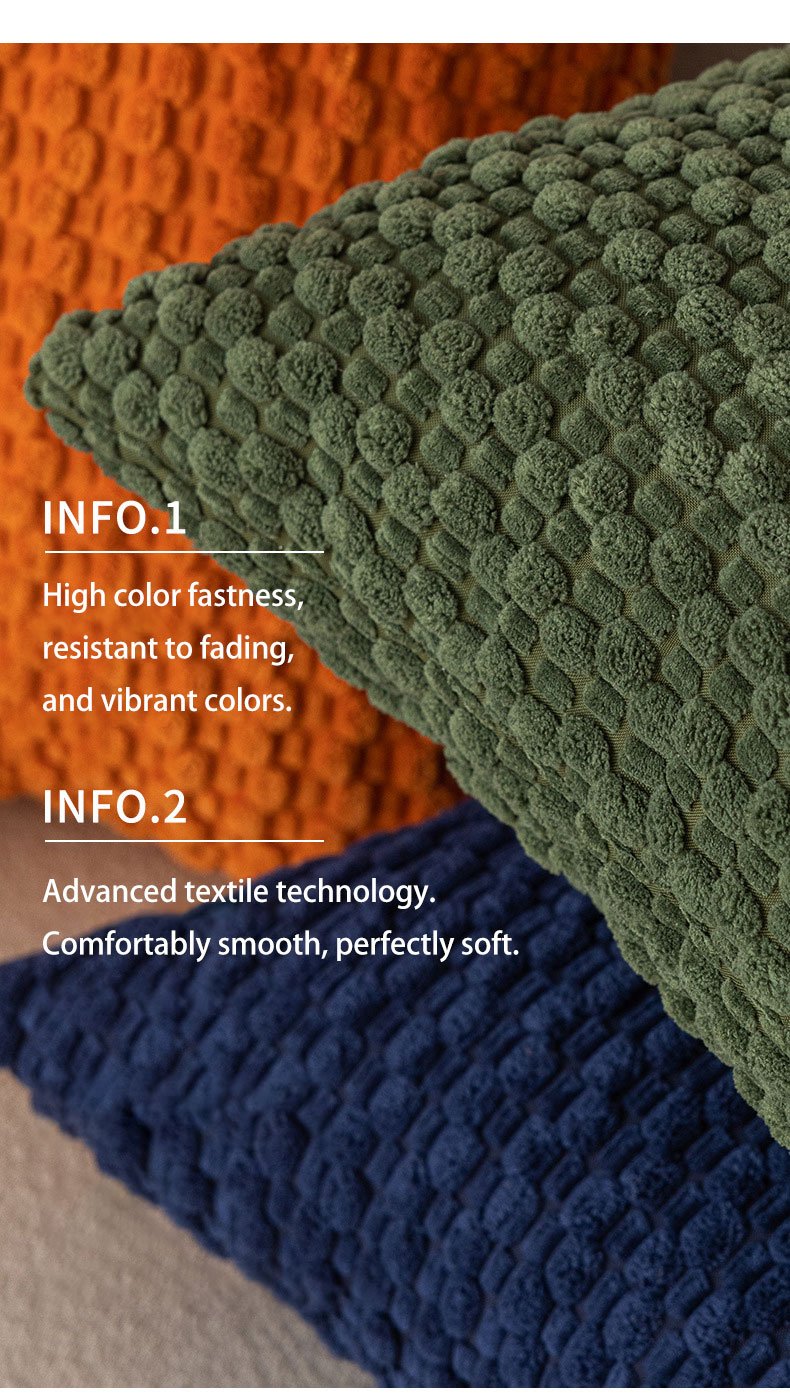 Luxury 3D Bubble Particle Solid Color Pillow Cover