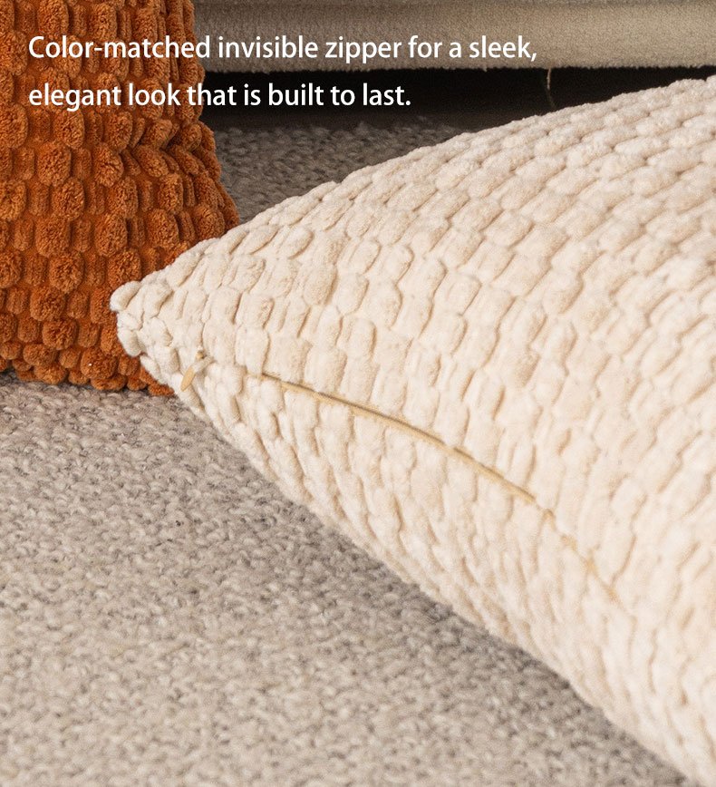 Luxury 3D Bubble Particle Solid Color Pillow Cover