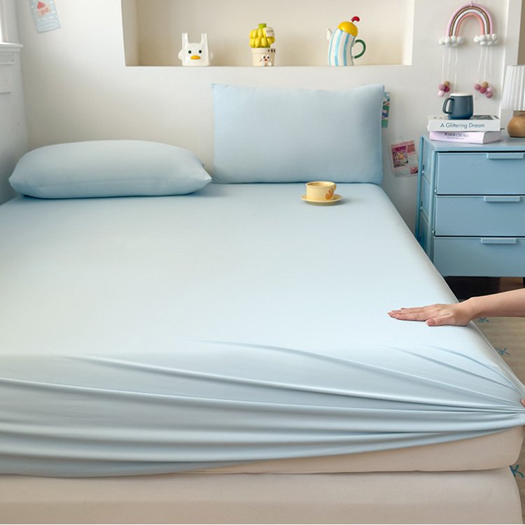 summer cooling fitted sheet set instant chill, skin friendly & breathable summer cooling fitted sheet set instant chill, skin friendly & breathable