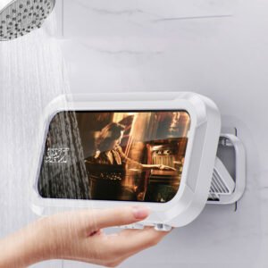 Home shower phone holder waterproof 360° rotatable retractable adjustable