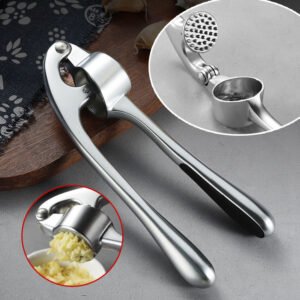 premium garlic press set easy to squeeze and clean, rust proof