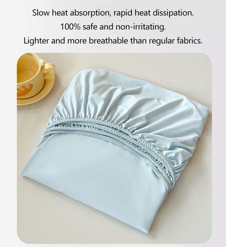 Summer Cooling Fitted Sheet Set - Instant Chill, Skin-Friendly & Breathable summer cooling fitted sheet set instant chill, skin friendly & breathable