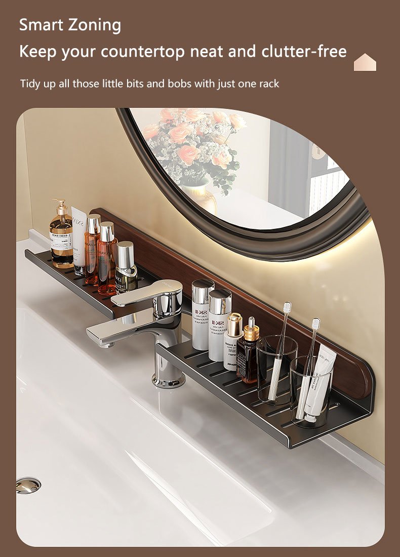 bathroom sink faucet shelf & storage rack
