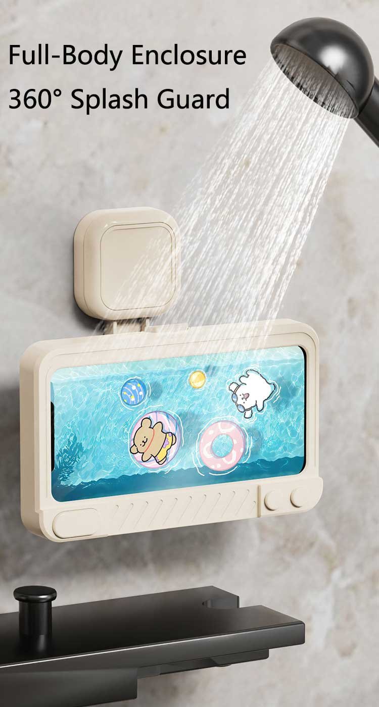 no drill bathroom waterproof phone holder