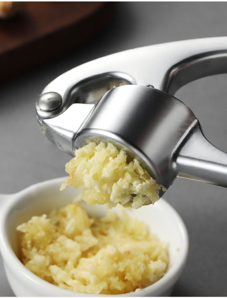 premium garlic press set easy to squeeze and clean, rust proof