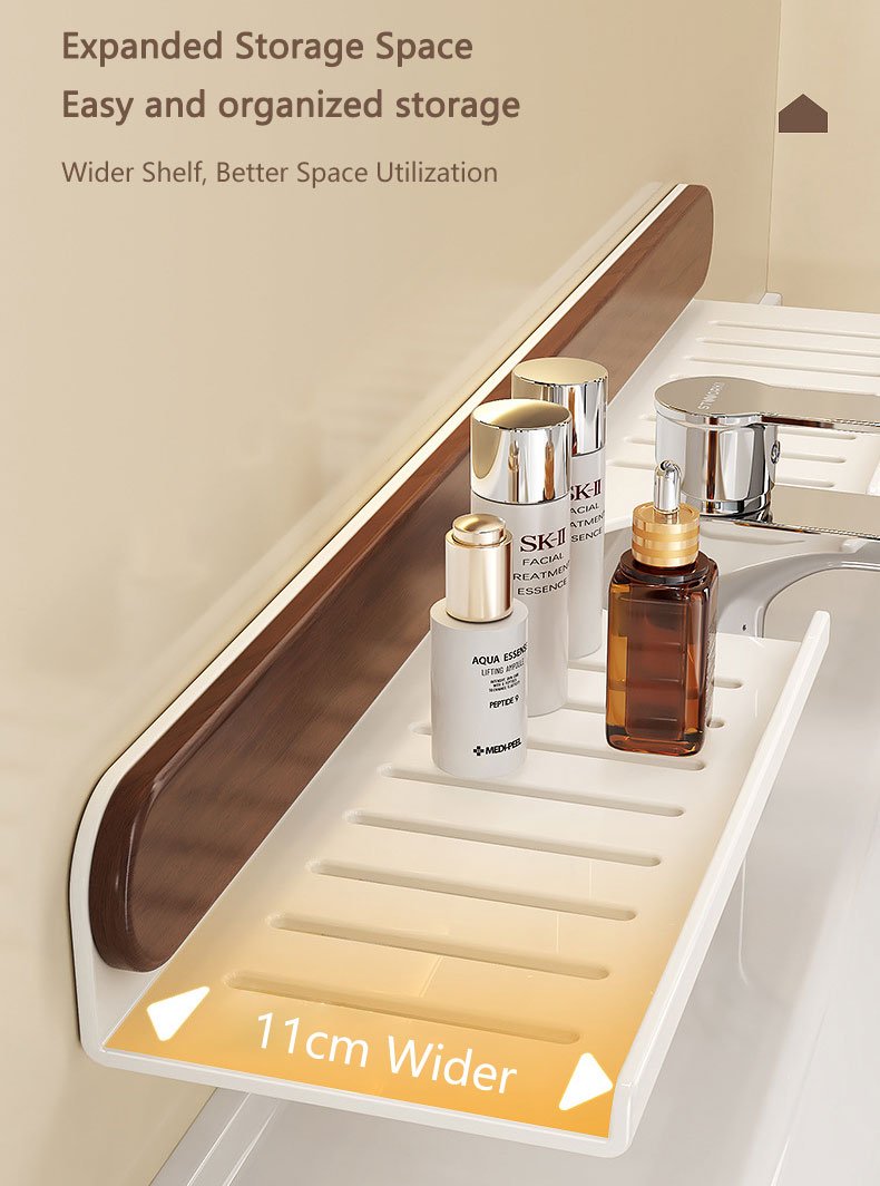 bathroom sink faucet shelf & storage rack