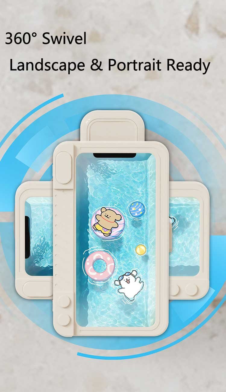 no drill bathroom waterproof phone holder