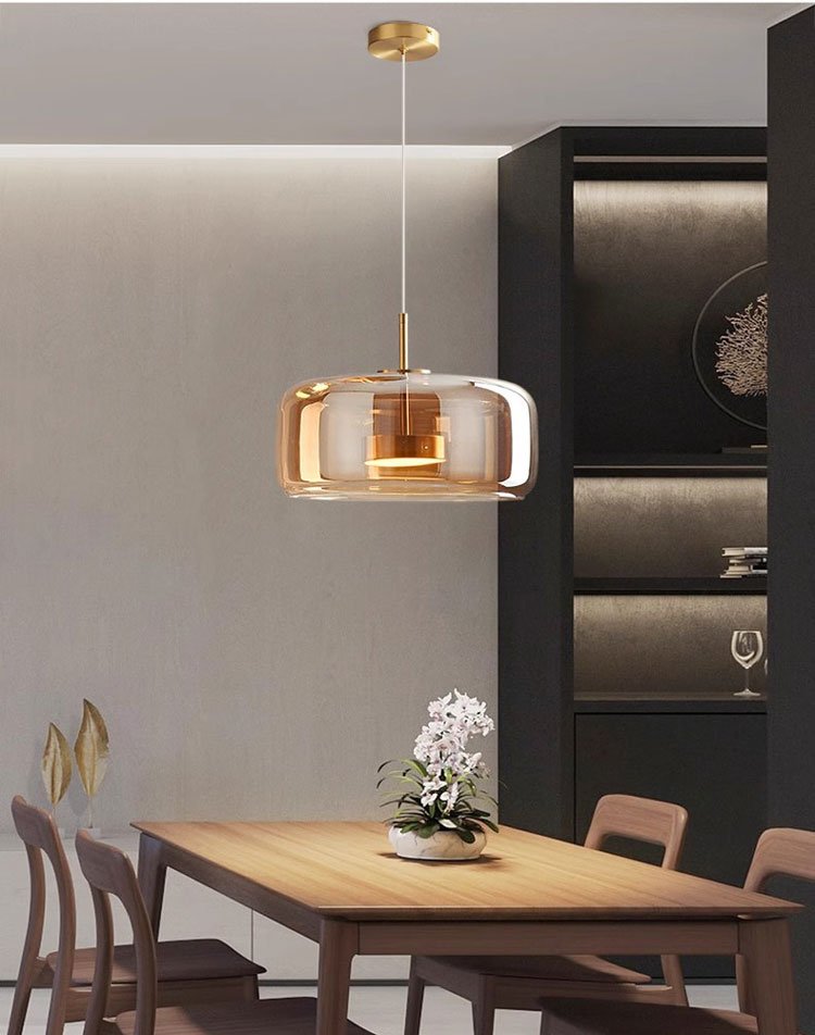 simple glass pendant light creative living room bar dining room pendant light