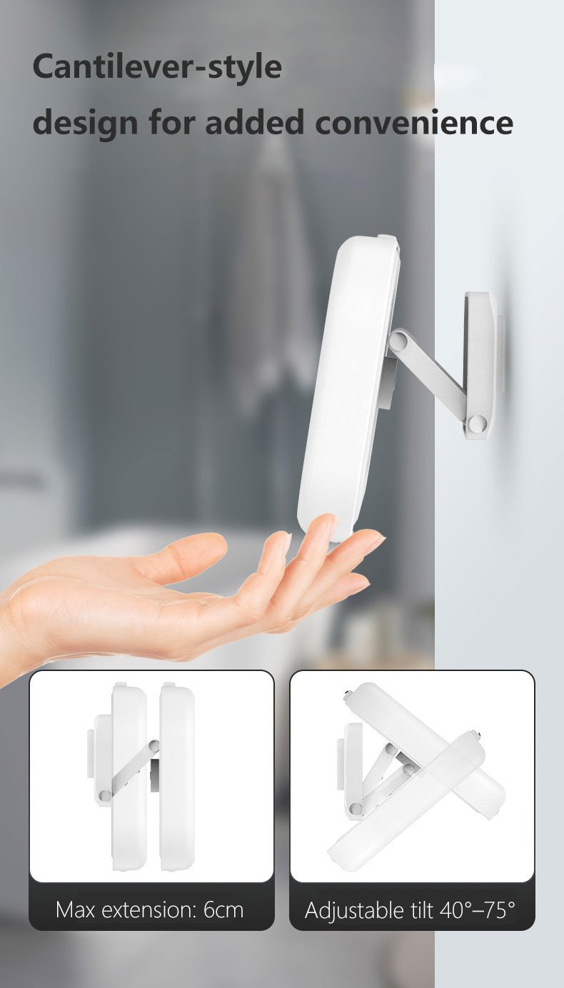 shower phone holder waterproof 360° rotatable retractable adjustable
