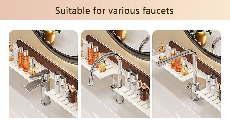 bathroom sink faucet shelf & storage rack