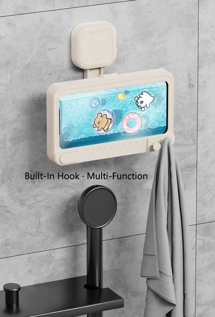 no drill bathroom waterproof phone holder