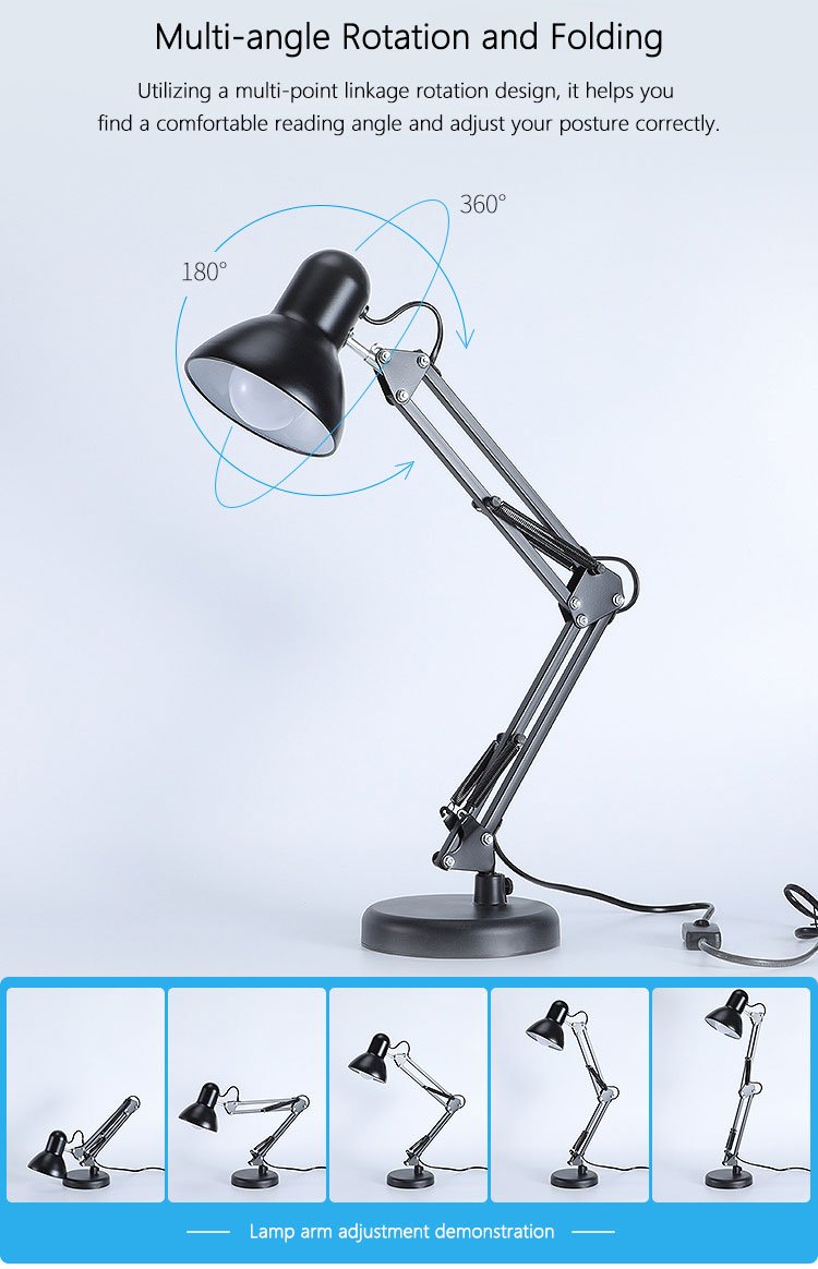 metal swing arm desk lamps