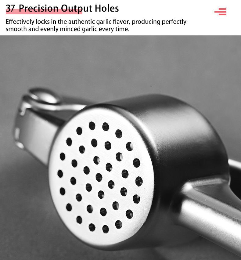 premium garlic press set easy to squeeze and clean, rust proof