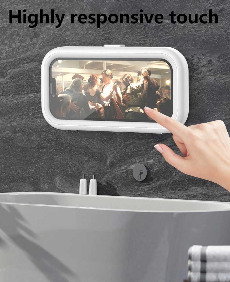 shower phone holder waterproof 360° rotatable retractable adjustable