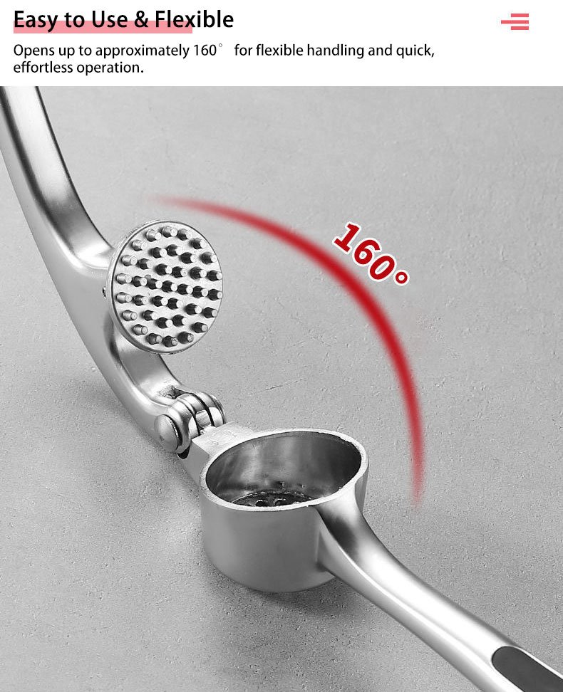 premium garlic press set easy to squeeze and clean, rust proof