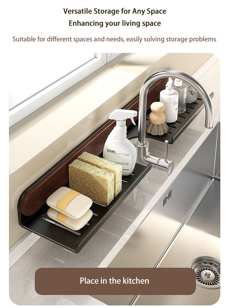 bathroom sink faucet shelf & storage rack