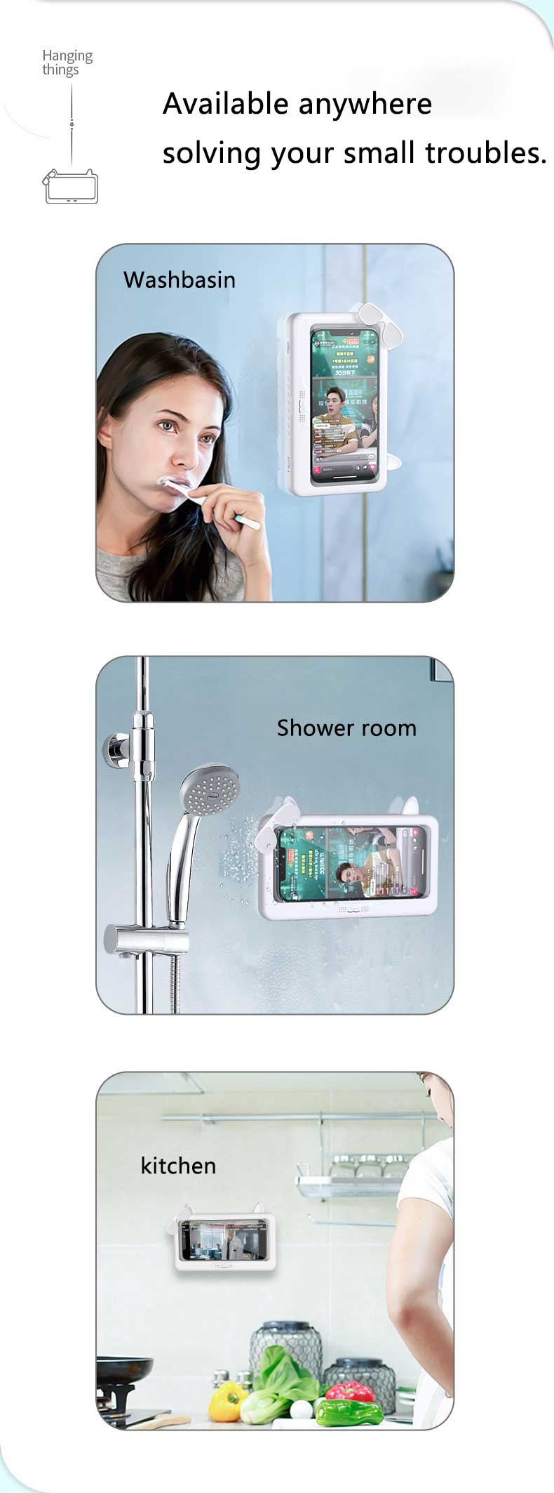 Cartoon Bathroom Waterproof Phone Holder cartoon bathroom waterproof phone holder