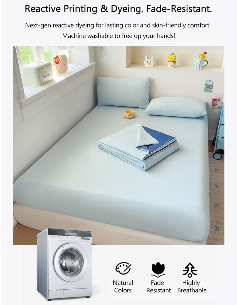 Summer Cooling Fitted Sheet Set - Instant Chill, Skin-Friendly & Breathable summer cooling fitted sheet set instant chill, skin friendly & breathable