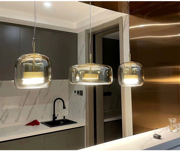 simple glass pendant light creative living room bar dining room pendant light