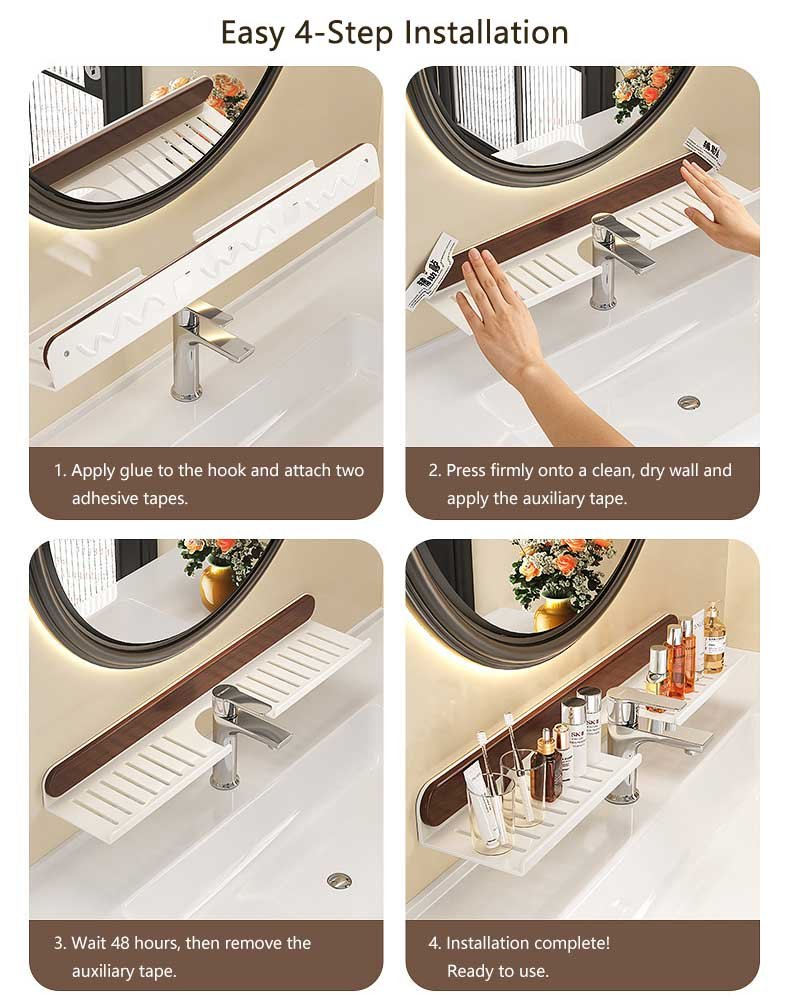 bathroom sink faucet shelf & storage rack