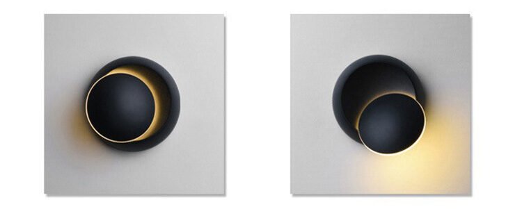 360° rotatable modern led wall lamp